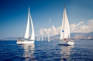 Segelyachten Segelyachten auf dem Meer
