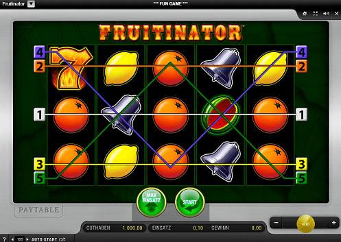 Fruitinator online spielen: Auch im Browser ist mit Merkur gut Kirschen essen